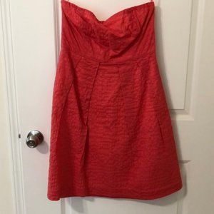 Strapless Coral J Crew Dress - 8